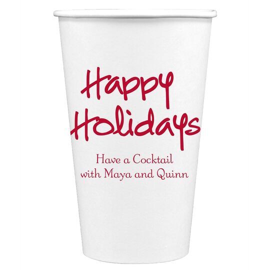 Studio Happy Holidays Paper Coffee Cups